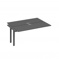 Секция стола станции 2х160 на опорах TRE антрацит премиум / металлокаркас антрацит А4 А3 172-1 АР