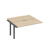 Секция стола рабочей станции на металлокаркасе TRE (2х140) дуб скандинавский / металлокаркас антрацит А4 А3 174-1 ДК