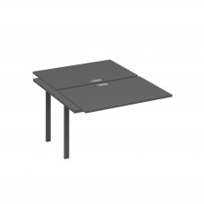 Секция стола станции на каркасе UNO 2х120 антрацит премиум / металлокаркас антрацит А4 А1 176-1 АР
