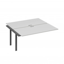 Секция стола рабочей станции на металлокаркасе TRE (2х160) серый / металлокаркас антрацит А4 А3 178-1 СЕ