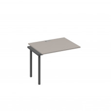 Секция стола 100 рабочей станции с опорами QUATTRO мокко премиум / металлокаркас антрацит А4 А4 022-1 МП