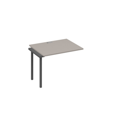 Секция стола 100 рабочей станции с опорами QUATTRO мокко премиум / металлокаркас антрацит А4 А4 022-1 МП