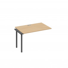 Секция стола 120 на металлокаркасе QUATTRO натуральный дуб / металлокаркас антрацит А4 А4 023-1 НД