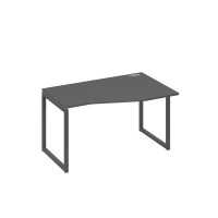 Стол правый "Техно" на металлокаркасе QUATTRO эргономичный антрацит премиум / металлокаркас антрацит А4 А4 064 АР