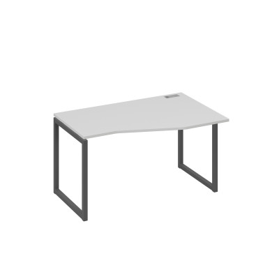 Стол правый "Техно" на металлокаркасе QUATTRO эргономичный серый / металлокаркас антрацит А4 А4 064 СЕ
