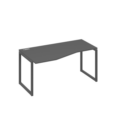 Стол эргономичный левый "Техно" на металлокаркасе QUATTRO антрацит премиум / металлокаркас антрацит А4 А4 065 АР