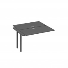 Секция стола рабочей станции на каркасе DUE (2х120) антрацит премиум / металлокаркас антрацит А4 А2 170-1 АР