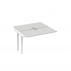 Секция стола рабочей станции на металлокаркасе TRE (2х120) серый / металлокаркас белый А4 Б3 170-1 СЕ