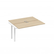 Секция рабочей станции 2х140 с металлокаркасом TRE дуб скандинавский / металлокаркас белый А4 Б3 171-1 ДК