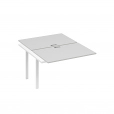 Секция стола станции на каркасе TRE 2х120 серый / металлокаркас белый А4 Б3 176-1 СЕ