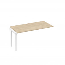 Секция стола станции с металлокаркасом DUE дуб скандинавский / металлокаркас белый А4 Б2 025-1 ДК