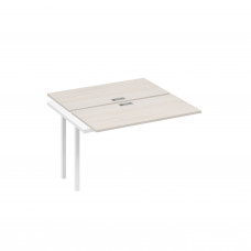 Секция стола рабочей станции на металлокаркасе QUATTRO (2х120) дуб / металлокаркас белый А4 Б4 170-1 ДШ