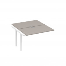 Секция стола рабочей станции QUATTRO (2х120) мокко премиум / металлокаркас белый А4 Б4 173-1 МП