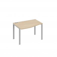 Стол на металлокаркасе UNO эргономичный левый "Техно" дуб скандинавский / металлокаркас серый А4 С1 061 ДК