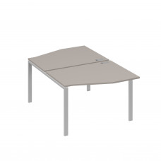 Рабочая станция столы Техно на металлокаркасе UNO (2х120) мокко премиум / металлокаркас серый А4 С1 189 МП