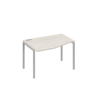 Стол "Техно" левый на металлокаркасе DUE эргономичный дуб / металлокаркас серый А4 С2 061 ДШ