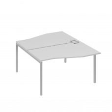 Рабочая станция каркас DUE столы (2х140) Техно серый / металлокаркас серый А4 С2 190 СЕ