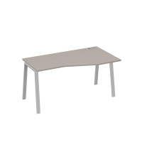 Стол правый "Техно" на металлокаркасе TRE эргономичный мокко премиум / металлокаркас серый А4 С3 066 МП