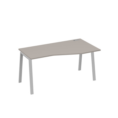 Стол правый "Техно" на металлокаркасе TRE эргономичный мокко премиум / металлокаркас серый А4 С3 066 МП