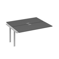 Секция стола станции 2х160 с каркасом TRE антрацит премиум / металлокаркас серый А4 С3 175-1 АР