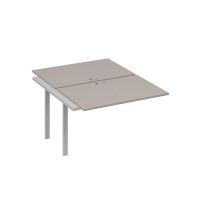 Секция стола станции на каркасе TRE 2х120 мокко премиум / металлокаркас серый А4 С3 176-1 МП