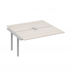 Секция стола рабочей станции 2х160 с металлокаркасом UNO дуб / металлокаркас серый А4 С1 178-1 ДШ