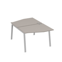 Рабочая станция со столами Техно на металлокаркасе TRE (2х120) мокко премиум / металлокаркас серый А4 С3 189 МП