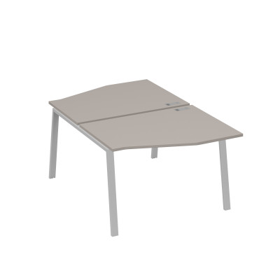 Рабочая станция со столами Техно на металлокаркасе TRE (2х120) мокко премиум / металлокаркас серый А4 С3 189 МП