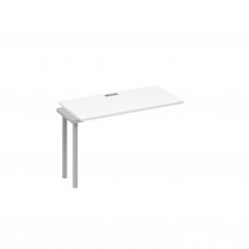 Секция стола 120 рабочей станции опоры QUATTRO белый премиум / металлокаркас серый А4 С4 003-1 БП