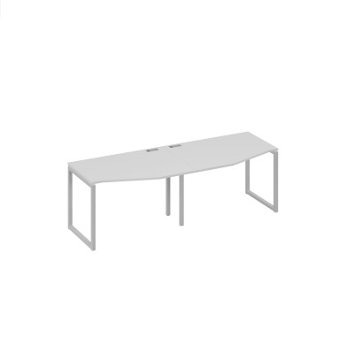 Рабочая станция столы Техно (2х120) на металлокаркасе DUE серый / металлокаркас серый А4 С2 061-2 СЕ
