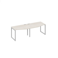 Станция QUATTRO 2х120 столы Техно на металлокаркасе дуб / металлокаркас серый А4 С4 061-2 ДШ