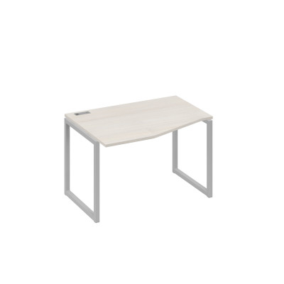 Стол эргономичный металлокаркас QUATTRO "Техно" левый дуб / металлокаркас серый А4 С4 061 ДШ