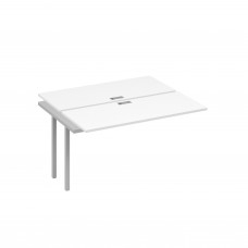 Секция рабочей станции на каркасе DUE (2х140) белый премиум / металлокаркас серый А4 С2 171-1 БП