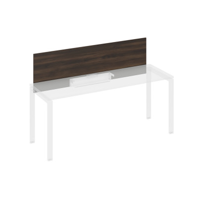 Экран настольный фронтальный для стола 180 с кабель-каналом дуб ристретто/ металлокаркас белый А4 Б 834 ДР