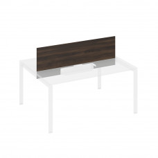 Экран настольный фронтальный для стола 160 с двумя кабель-каналами дуб ристретто/ металлокаркас белый А4 Б 848 ДР