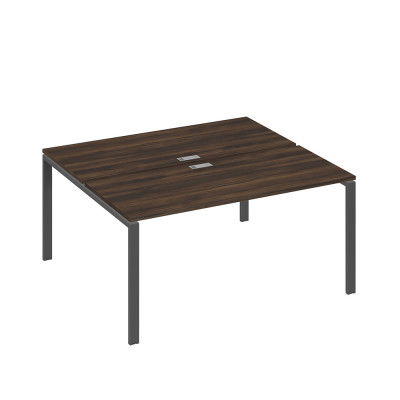 Рабочая станция на металлокаркасе UNO (2х160) дуб ристретто/ металлокаркас антрацит А4 А1 175 ДР