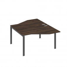 Рабочая станция (2х140) со столами Техно на каркасе UNO дуб ристретто/ металлокаркас антрацит А4 А1 187 ДР