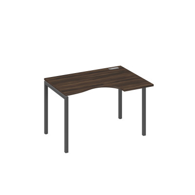 Стол эргономичный на металлокаркасе DUE правый "Классика" дуб ристретто/ металлокаркас антрацит А4 А2 042 ДР
