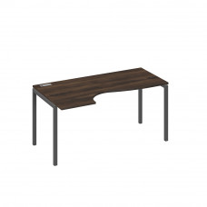 Стол эргономичный левый "Классика" на металлокаркасе DUE дуб ристретто/ металлокаркас антрацит А4 А2 045 ДР