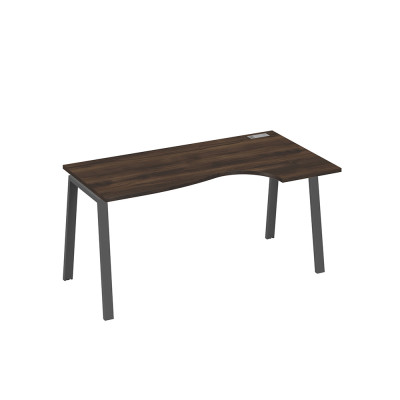 Стол эргономичный правый "Классика" на металлокаркасе TRE дуб ристретто/ металлокаркас антрацит А4 А3 046 ДР