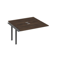 Секция стола рабочей станции на металлокаркасе TRE (2х140) дуб ристретто/ металлокаркас антрацит А4 А3 174-1 ДР