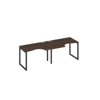 Рабочая станция столы Классика каркас QUATTRO (2х120) дуб ристретто/ металлокаркас антрацит А4 А4 041-2 ДР