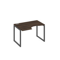 Стол "Классика" эргономичный на металлокаркасе QUATTRO левый дуб ристретто/ металлокаркас антрацит А4 А4 041 ДР