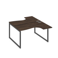 Рабочая станция каркас QUATTRO столы Классика (2х140) дуб ристретто/ металлокаркас антрацит А4 А4 181 ДР