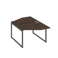 Станция каркас QUATTRO столы (2х120) эргономичные Техно дуб ристретто/ металлокаркас антрацит А4 А4 186 ДР