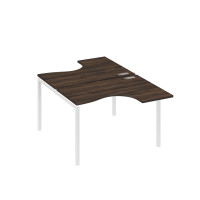 Рабочая станция столы Классика (2х120) каркас DUE дуб ристретто/ металлокаркас белый А4 Б2 180 ДР