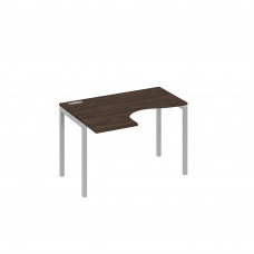 Стол левый "Классика" эргономичный на металлокаркасе DUE дуб ристретто/ металлокаркас серый А4 С2 031 ДР
