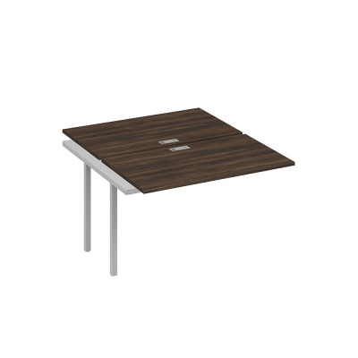 Секция стола рабочей станции каркас DUE (2х120) дуб ристретто/ металлокаркас серый А4 С2 173-1 ДР