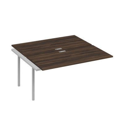 Секция стола на металлокаркасе DUE (2х160) дуб ристретто/ металлокаркас серый А4 С2 178-1 ДР