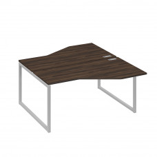 Рабочая станция со столами Техно (2х160) каркас QUATTRO дуб ристретто/ металлокаркас серый А4 С4 188 ДР